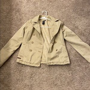 Tan Abercrombie and Fitch winter jacket